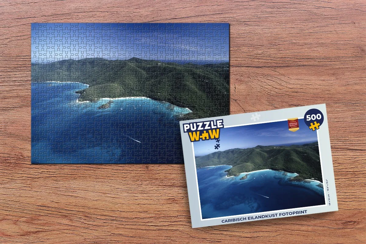 PuzzleWow Legpuzzel Caribisch Eilandkust 500 Stuks - Multicolor