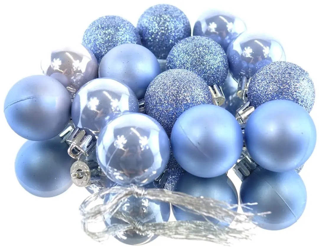 Kaemingk kerstballen sky blue onbreekbaar 3 cm