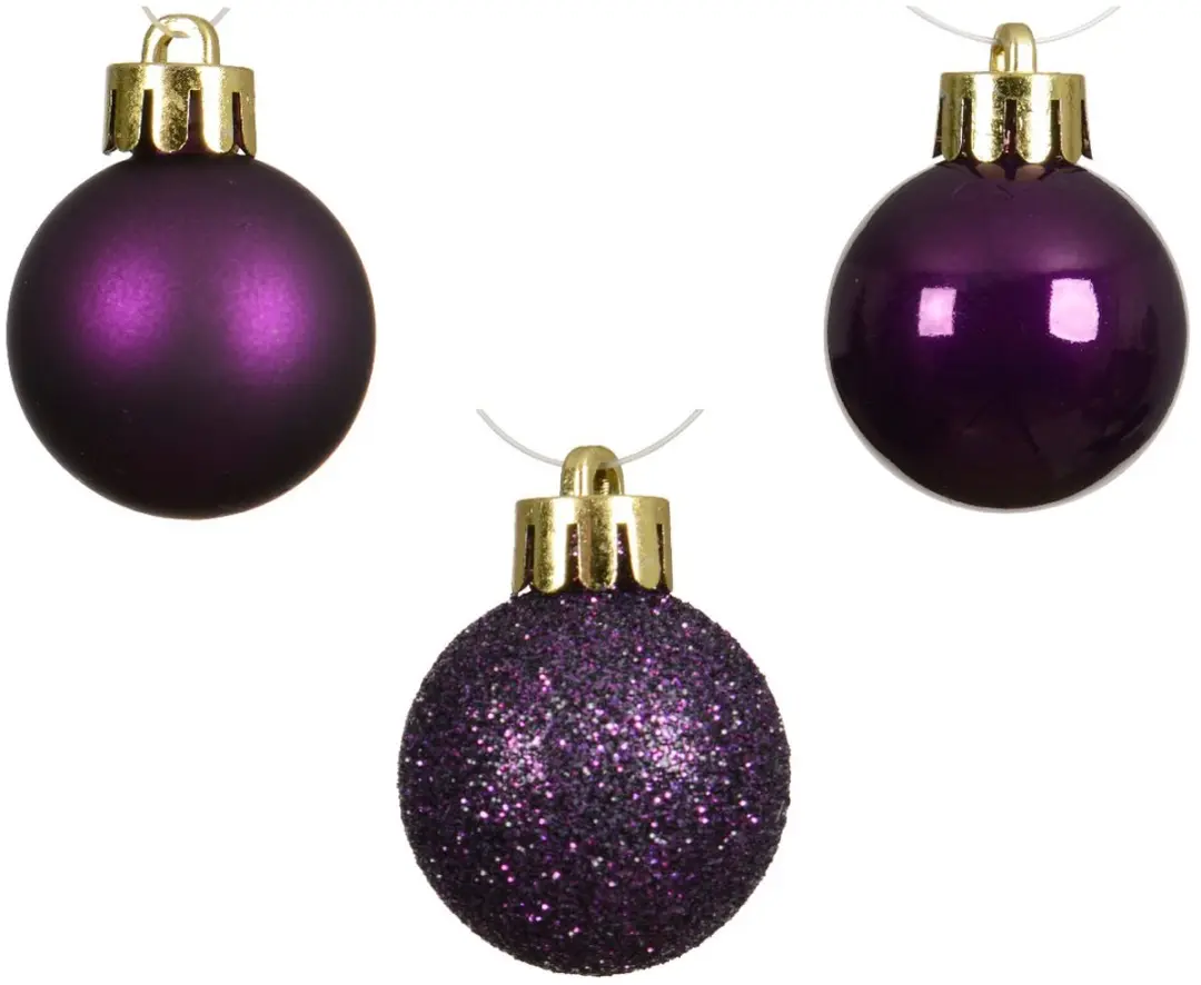 Kaemingk kerstballen vijgkleur onbreekbaar 3 cm