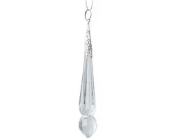 Kaemingk kersthanger druppel met bol transparant 15 cm