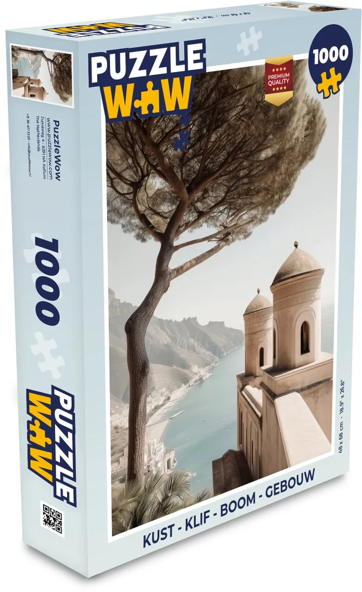 PuzzleWow Legpuzzel Kust & Klif 1000 Stuks