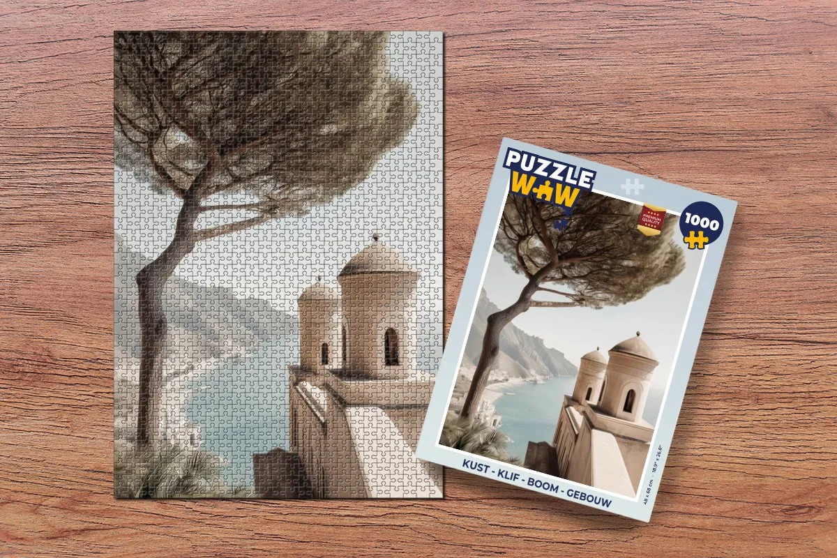 PuzzleWow Legpuzzel Kust & Klif 1000 Stuks - Multicolor