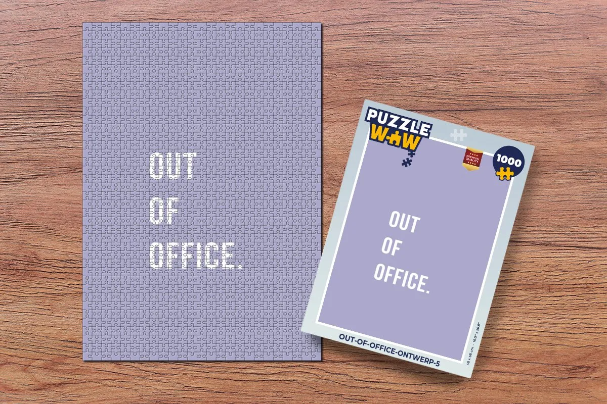 PuzzleWow Quotes Out of Office Legpuzzel 1000 Stuks - Multicolor