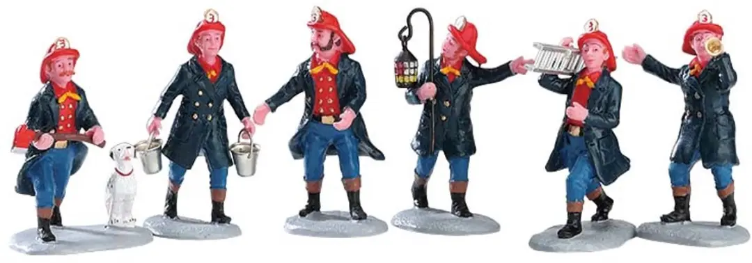 Lemax Fireman Kersthuisjes Set