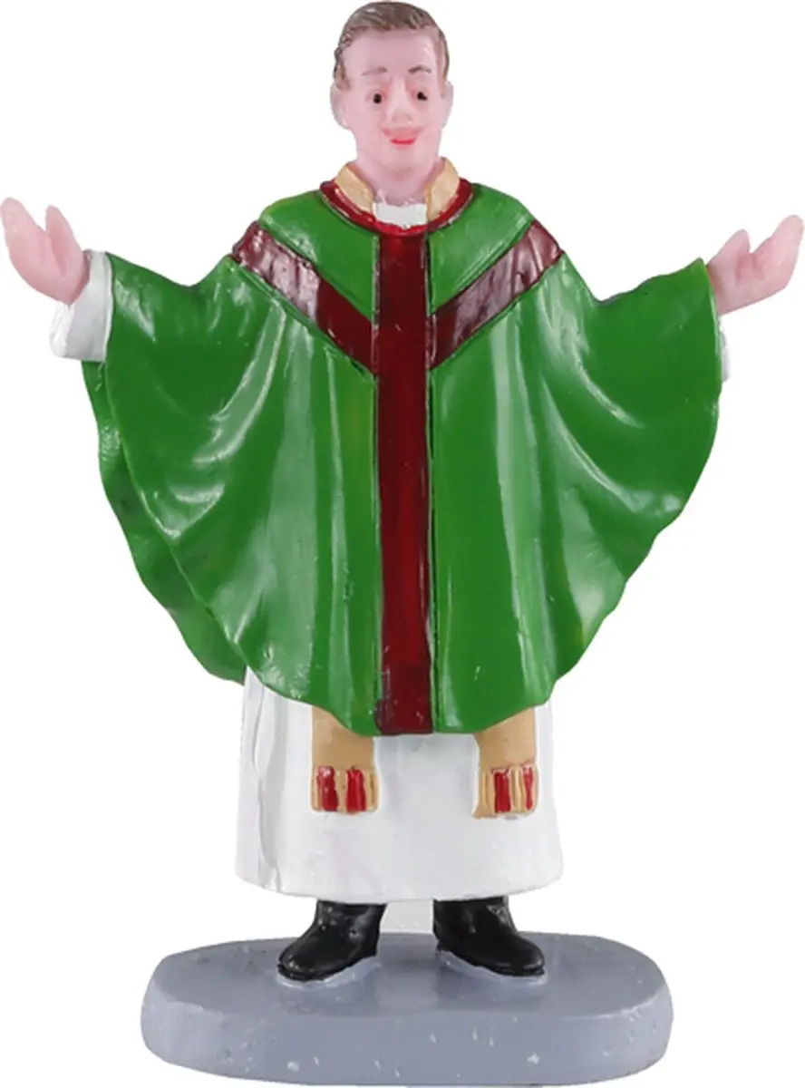 Lemax Parish Priest Kersthuisje