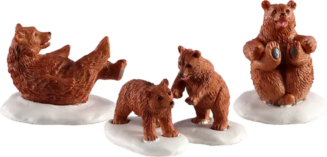 Lemax Bear Family Snow Day Figuur