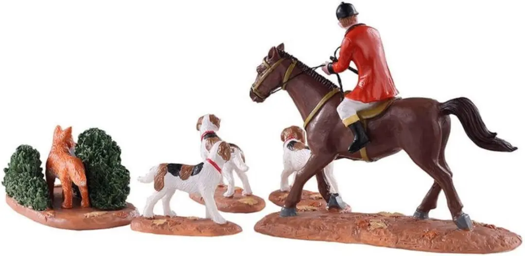 Lemax Fox Hunt Kersthuisjes Set - 5 Stuks - Neutraal