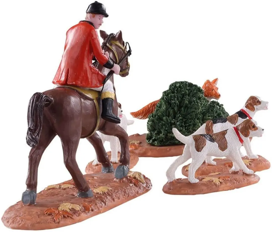 Lemax Fox Hunt Kersthuisjes Set - 5 Stuks - Neutraal