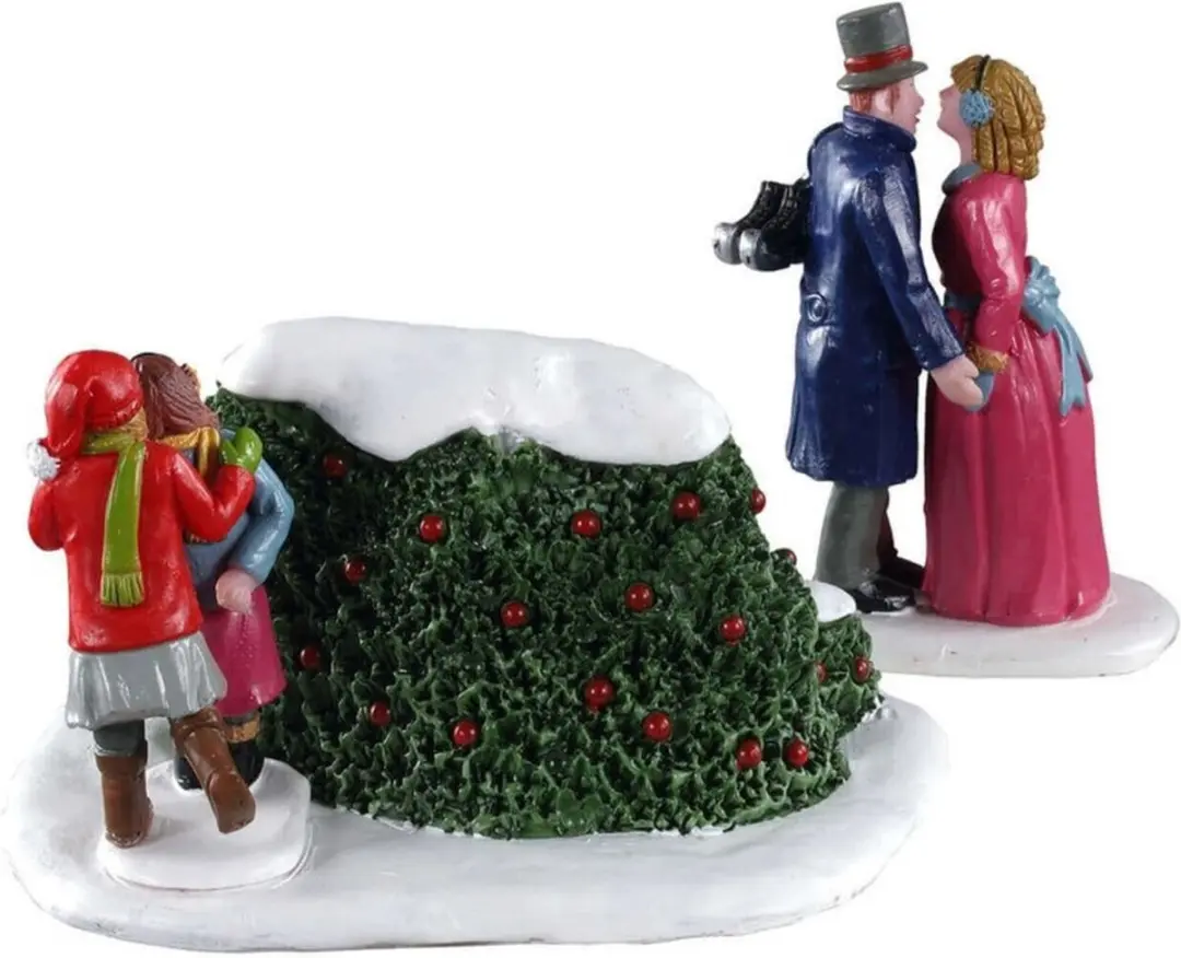 Lemax Skating Romance Kersthuisjes Set - 2 Stuks - Neutraal