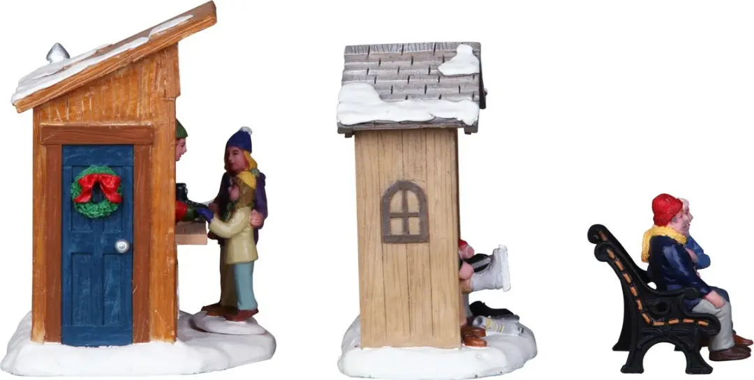 Lemax Kerstdorp Skate Rentals - Set van 3