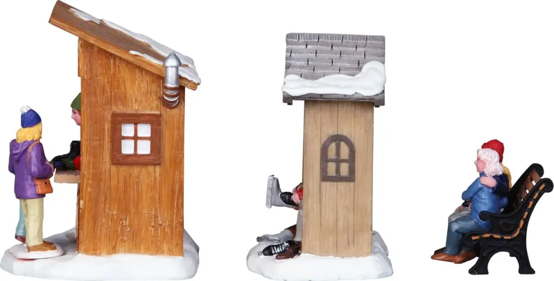 Lemax Kerstdorp Skate Rentals - Set van 3 - afbeelding 6 van 6