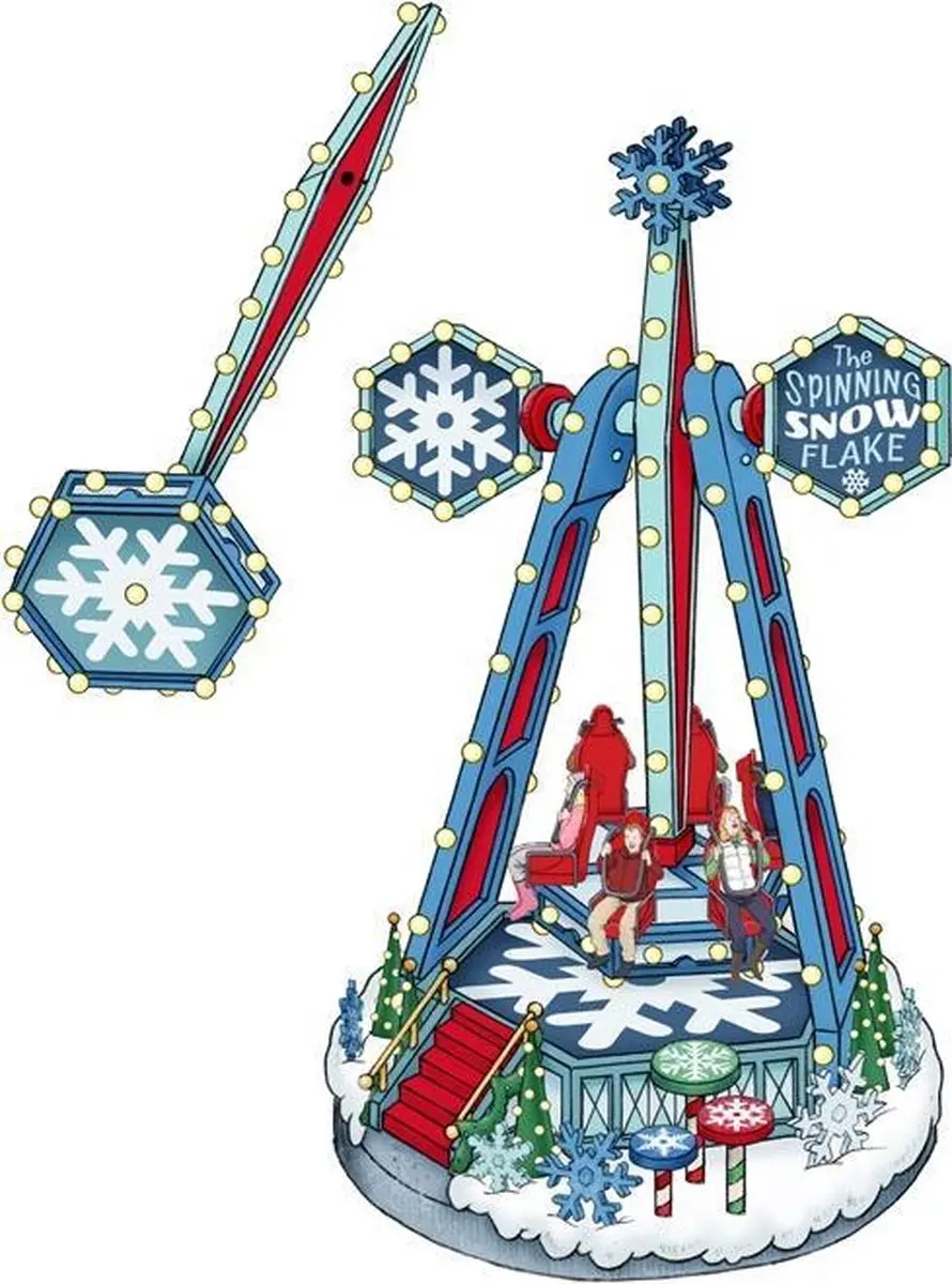 Lemax The Spinning Snowflake Verlichte Attractie - Neutraal