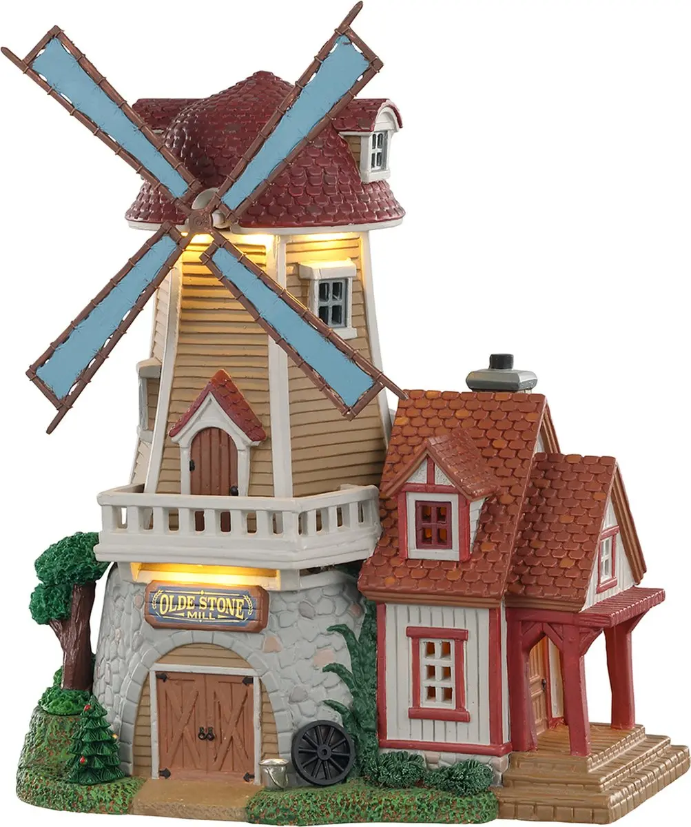 Lemax Olde Stone Mill Verlicht Gebouw