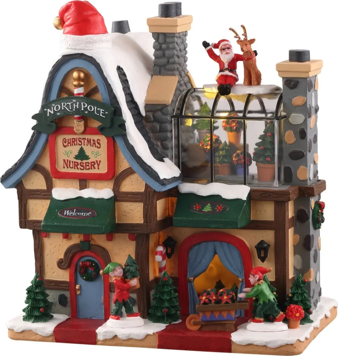 Lemax North Pole Nursery Verlicht Gebouw