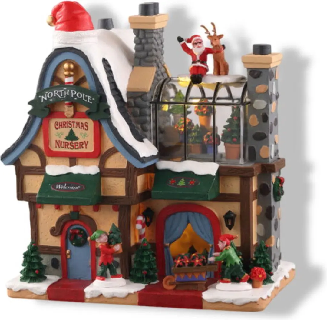 Lemax North Pole Nursery Verlicht Gebouw - Exclusief Adapter