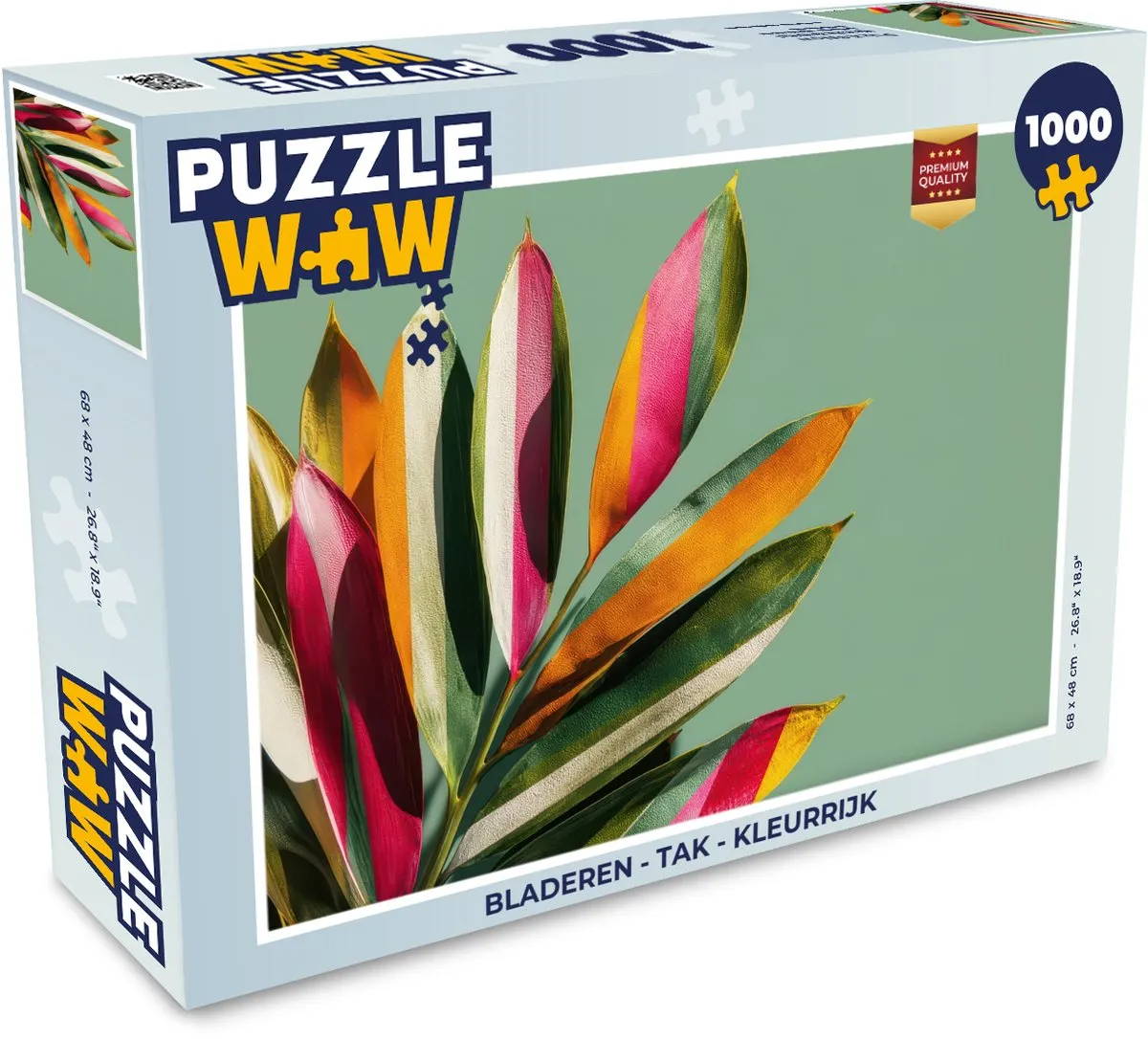 PuzzleWow Legpuzzel 1000 Stukken - Bladeren Tak Kleurrijk