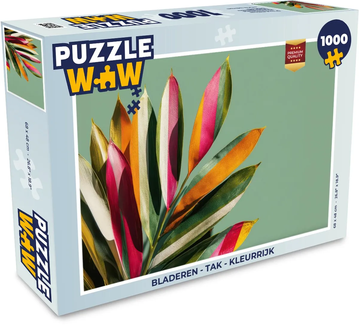 PuzzleWow Legpuzzel 1000 Stukken - Bladeren Tak Kleurrijk
