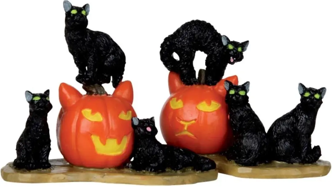 Lemax Halloween Cats Kersthuisjes Set