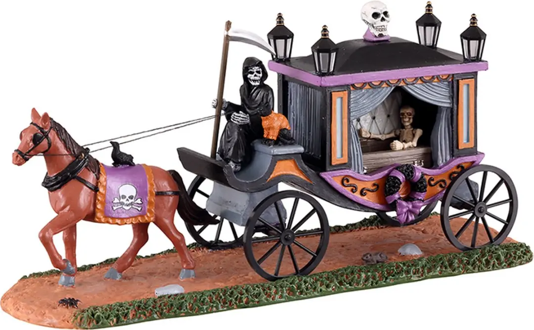 Lemax Spooky Victorian Hearse Kersthuisje