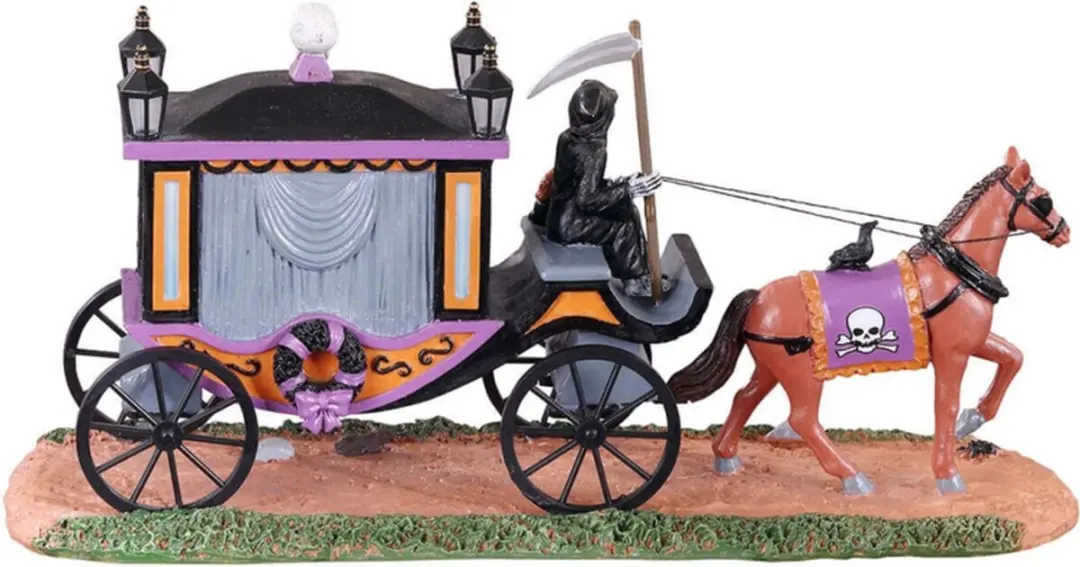 Lemax Spooky Victorian Hearse Kersthuisje - Multicolor