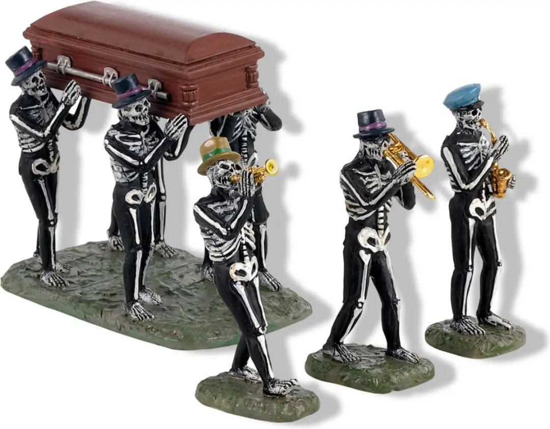 Lemax Jazz Funeral Kersthuisjes Set - 4 Stuks