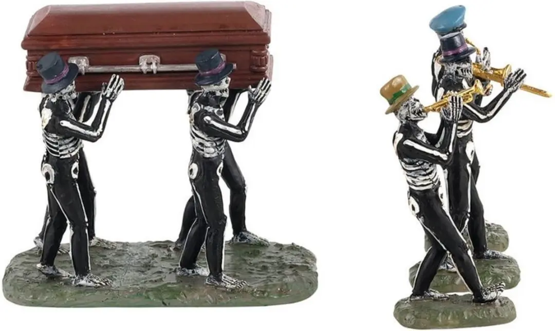 Lemax Jazz Funeral Kersthuisjes Set - 4 Stuks