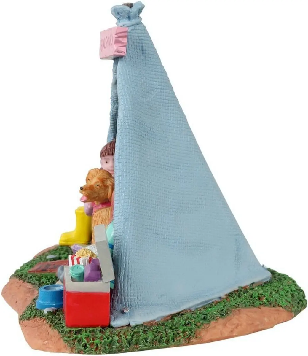 Lemax Girls Backyard Camping Kersthuisje - Neutraal