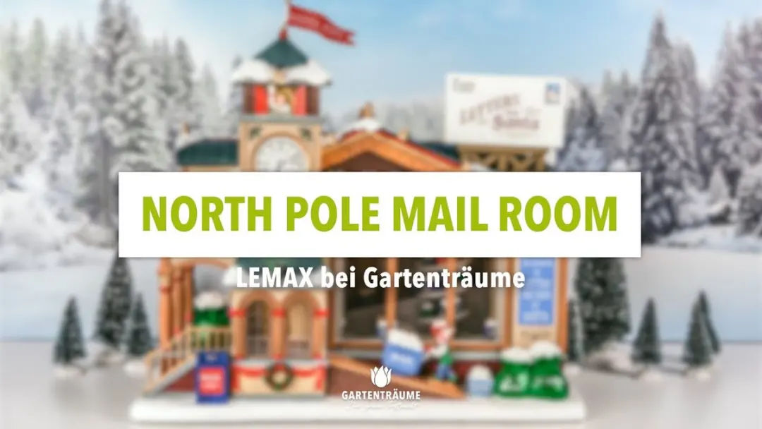 Lemax North Pole Mail Room Verlicht Gebouw - Met Animatie & Muziek