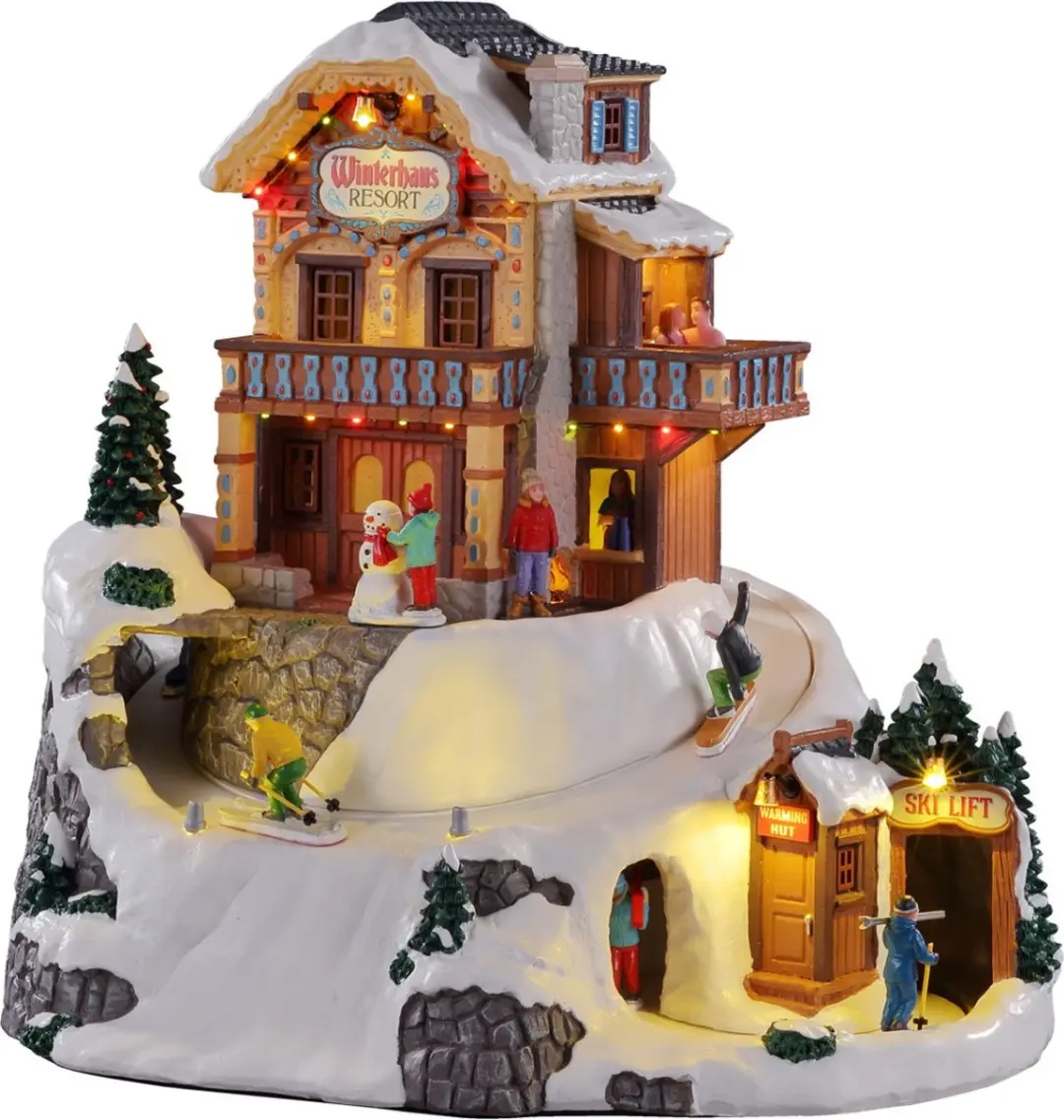 Lemax Winterhaus Resort Verlicht Gebouw - Met Animatie & Geluid