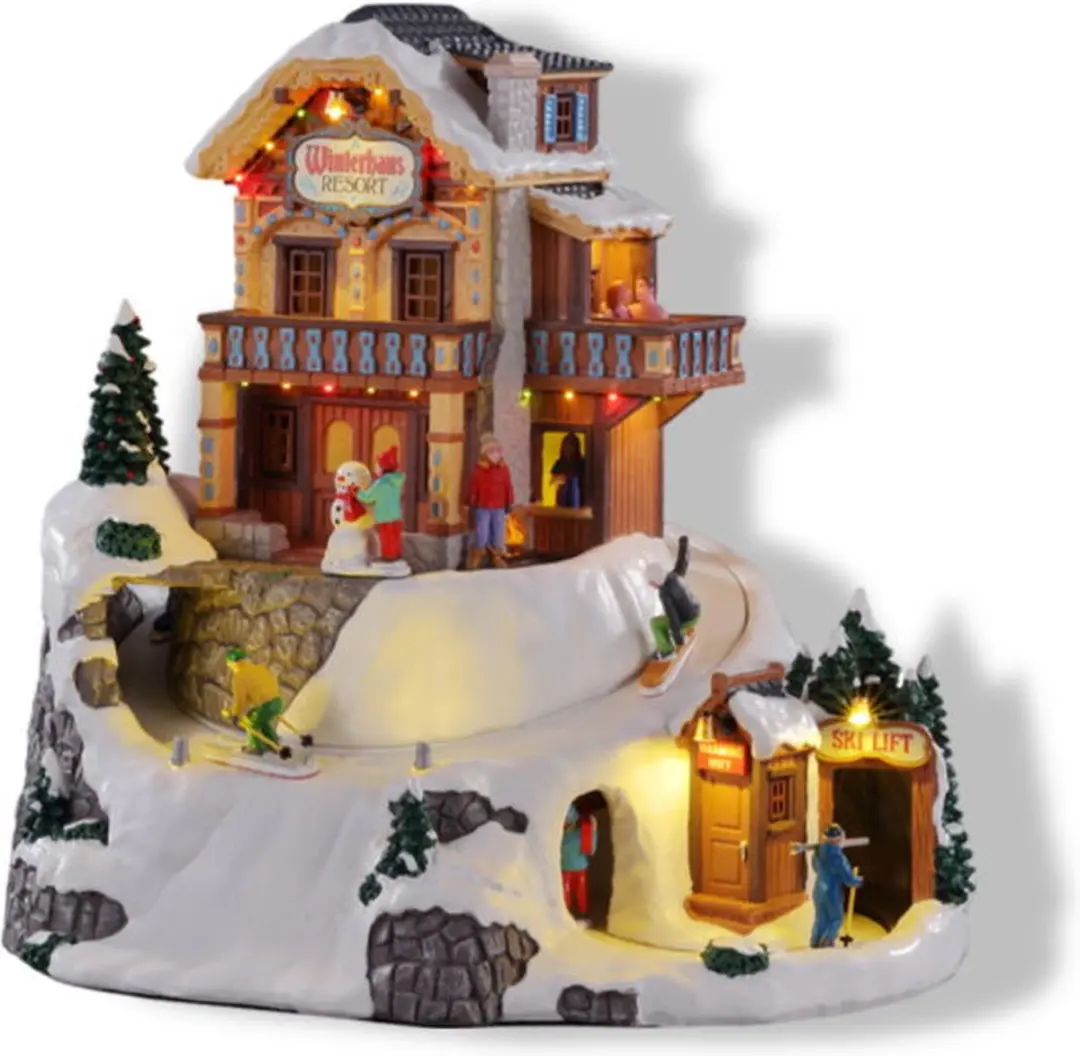 Lemax Winterhaus Resort Verlicht Gebouw - Met Animatie & Geluid