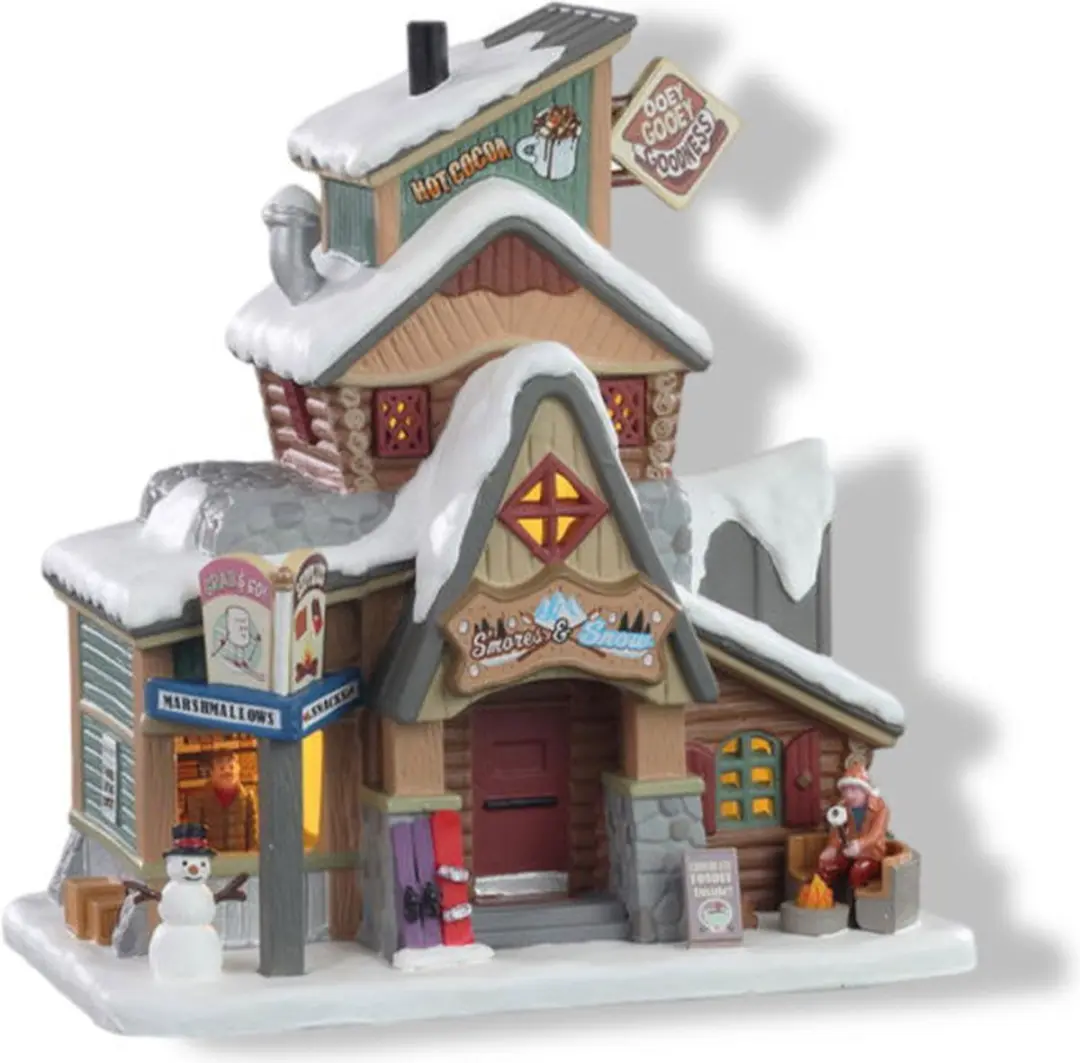 Lemax S'mores & Snow B/o Led Kersthuisjes