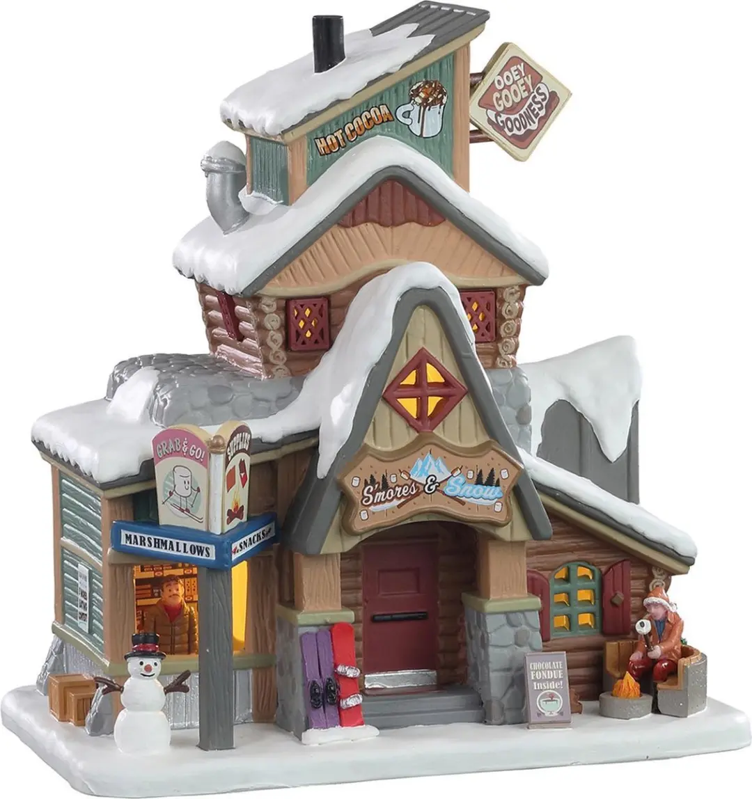 Lemax S'mores & Snow B/o Led Kersthuisjes
