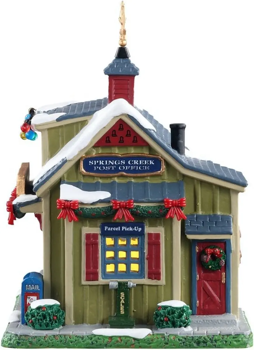 Lemax Springs Creek Post Office Verlicht Gebouw - Neutral