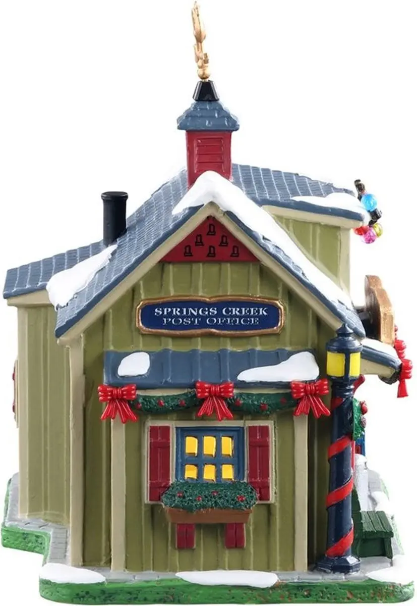 Lemax Springs Creek Post Office Verlicht Gebouw - Neutral