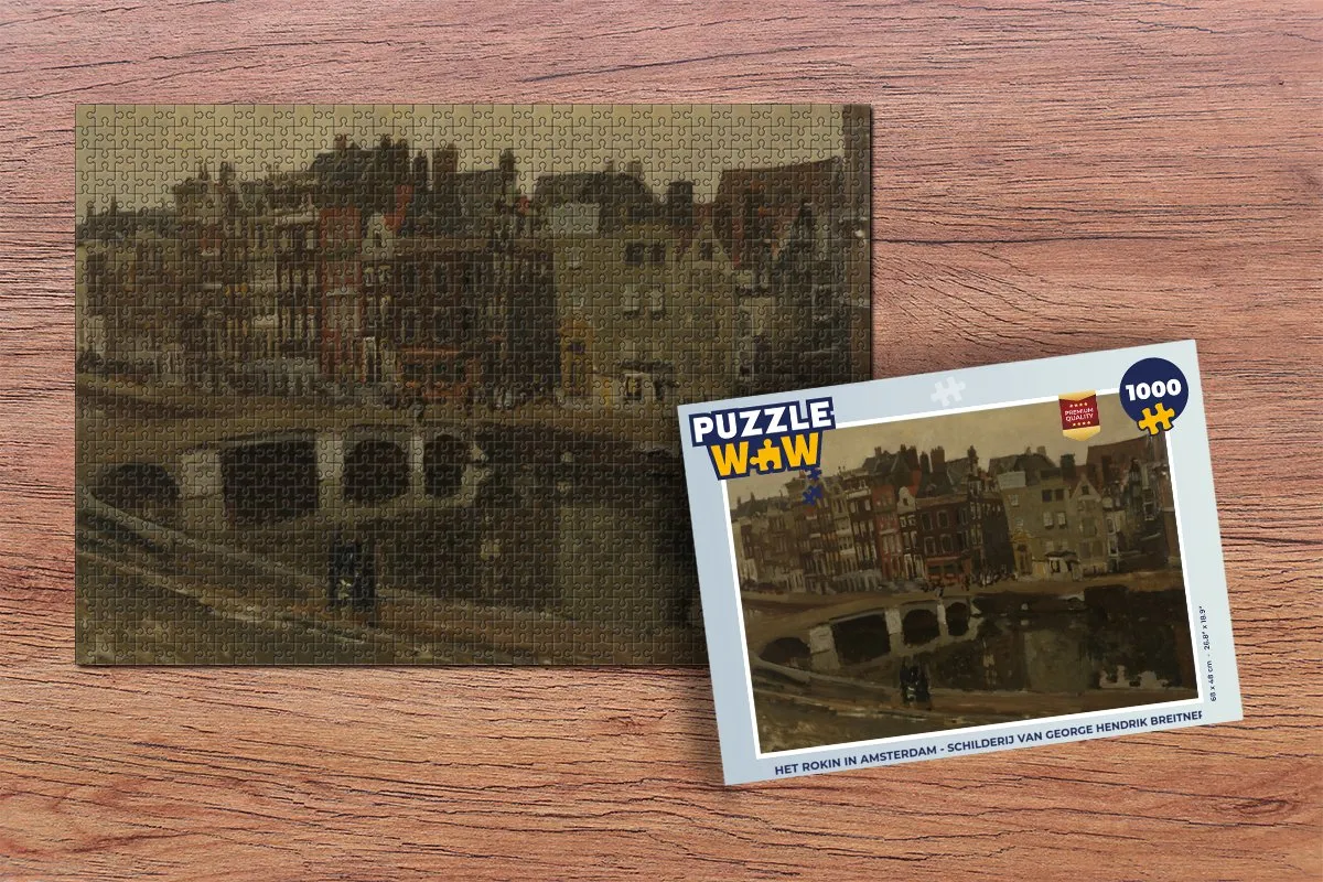 PuzzleWow Het Rokin in Amsterdam Breitner Legpuzzel 1000 Stuks - Multicolor