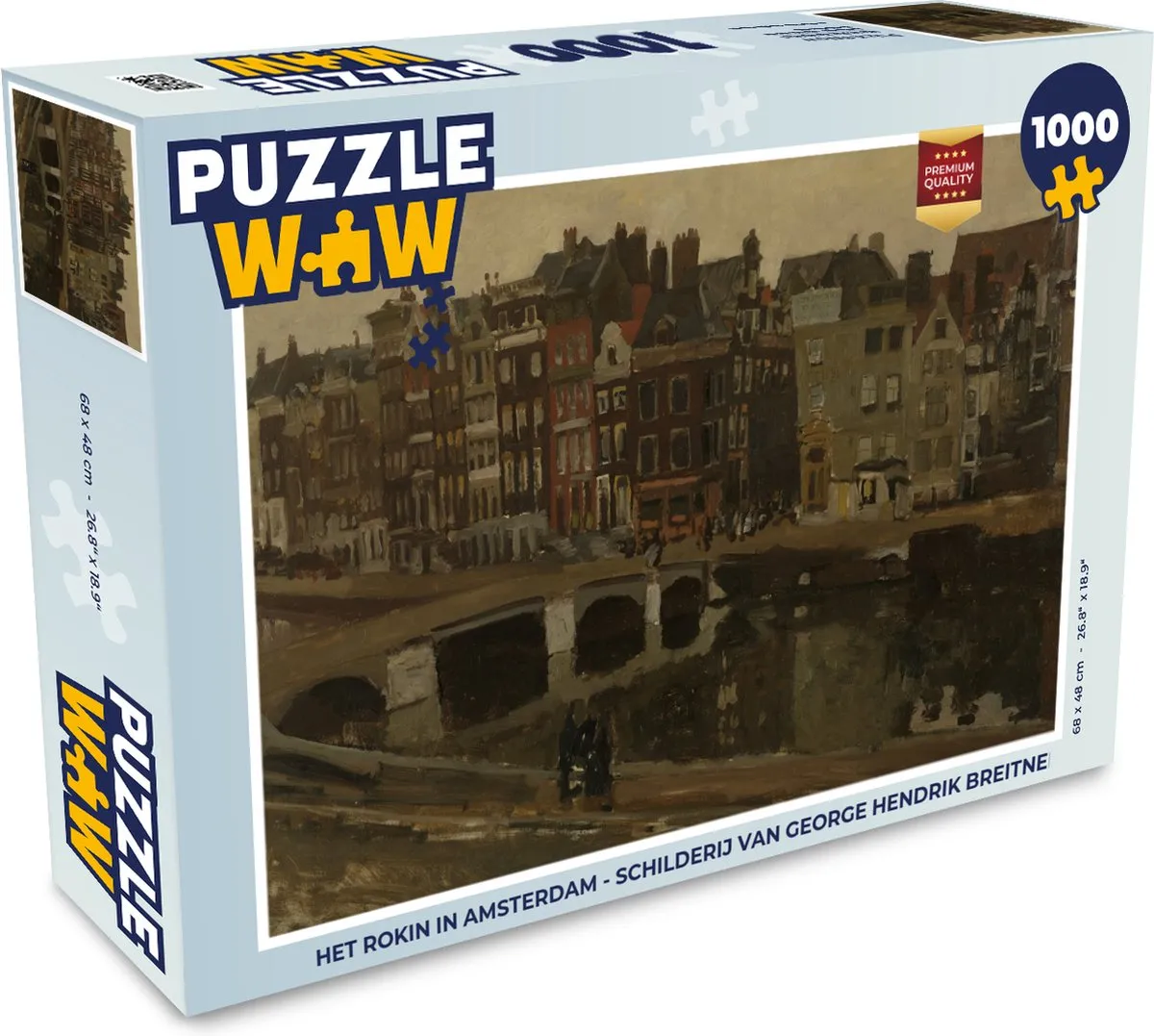 PuzzleWow Het Rokin in Amsterdam Breitner Legpuzzel 1000 Stuks