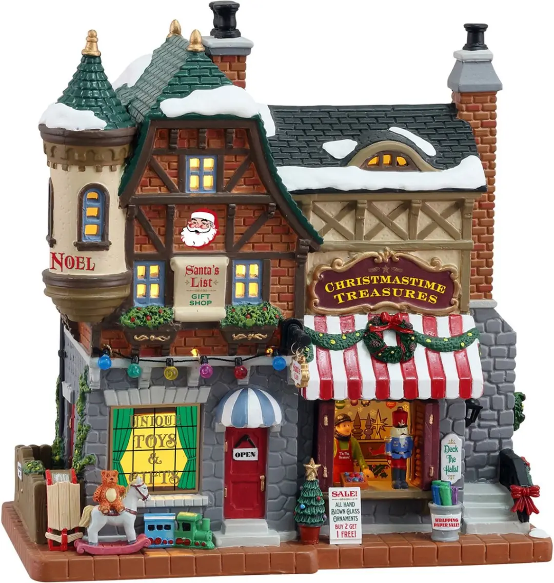 Lemax Santa's List Toy Shop Verlicht Gebouw
