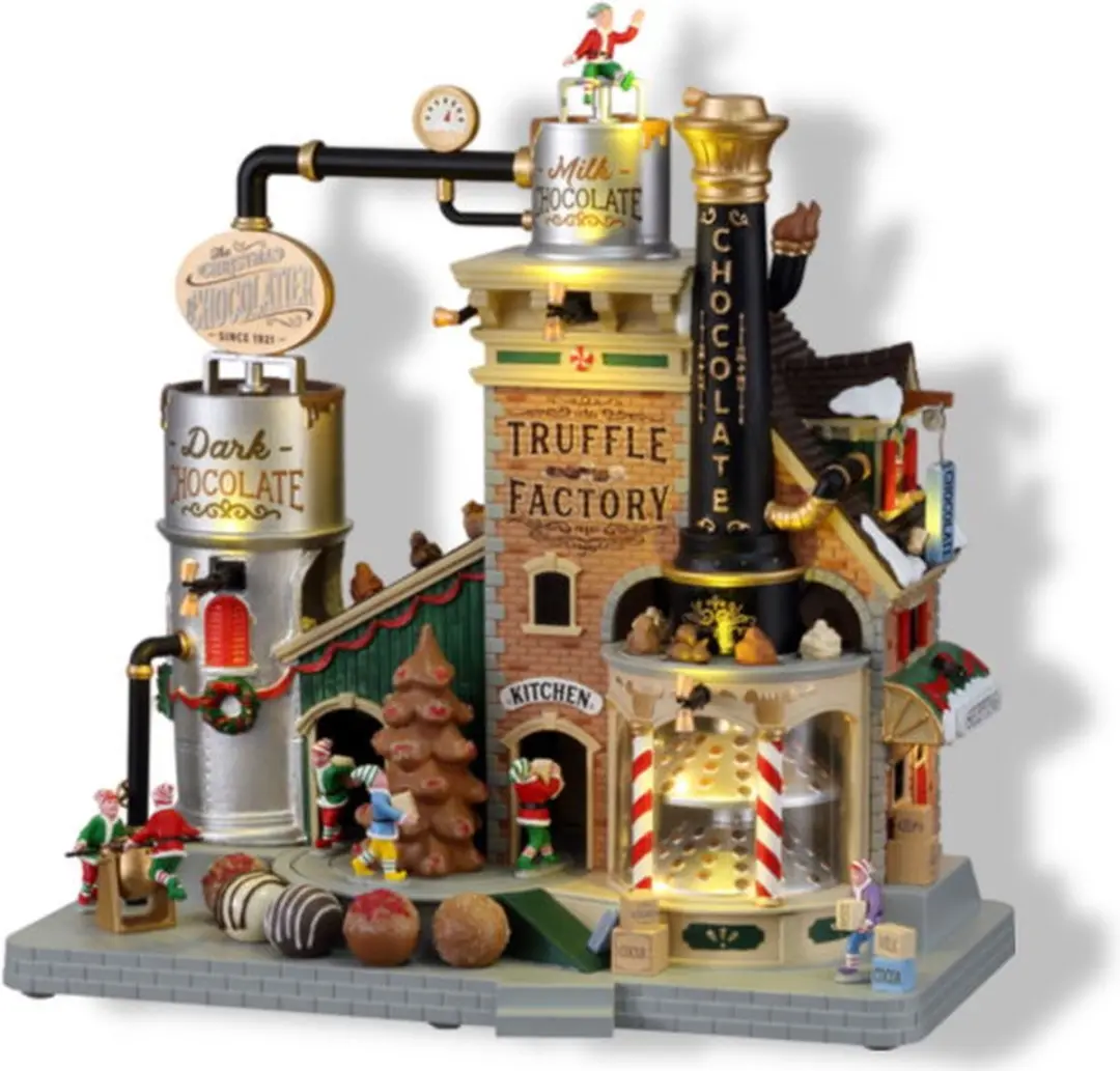 Lemax The Christmas Chocolatier Truffle Factory Verlichte Attractie - Meerkleurig