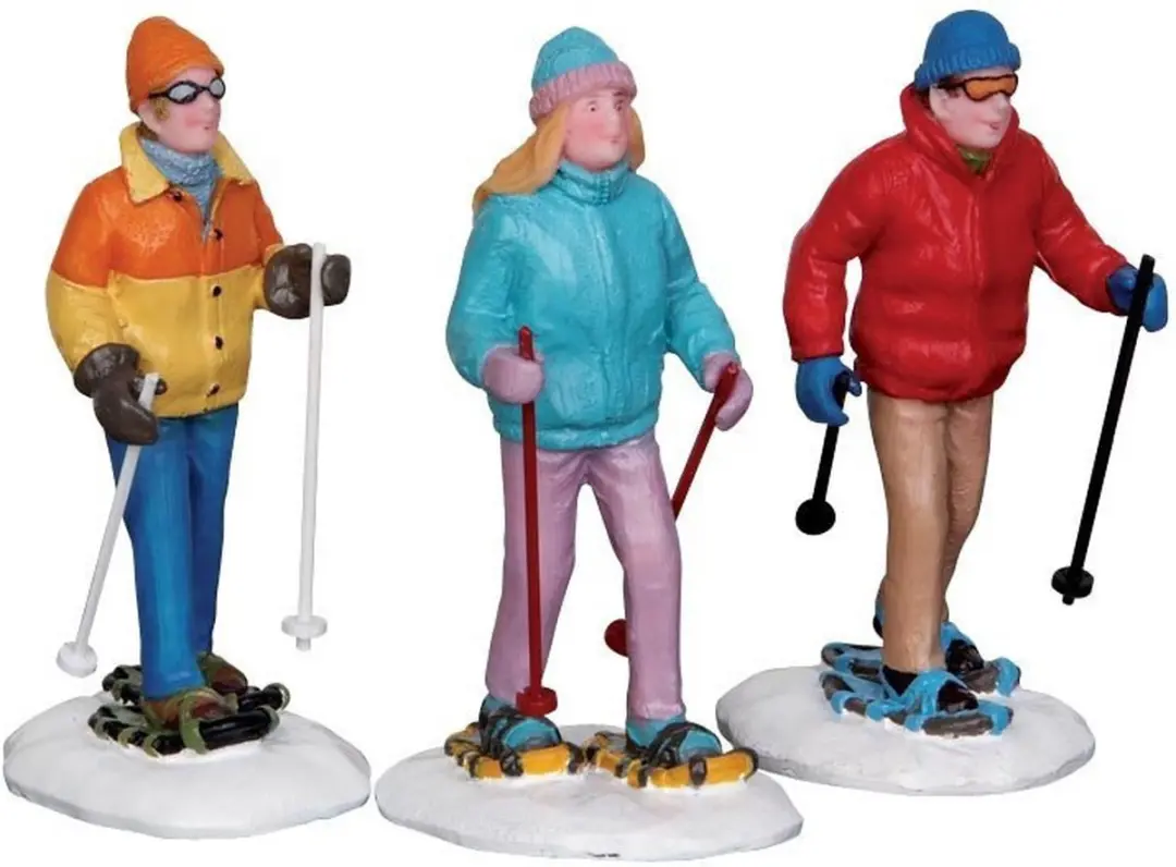 Lemax Snowshoe Walkers - Set van 3 - Meerkleurig