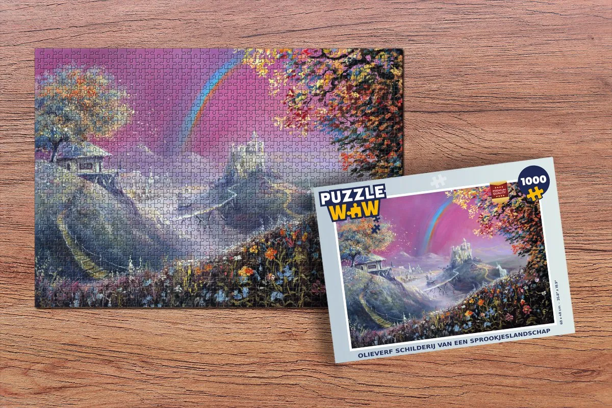 PuzzleWow Legpuzzel 1000 Stuks - Sprookjeslandschap Multicolor