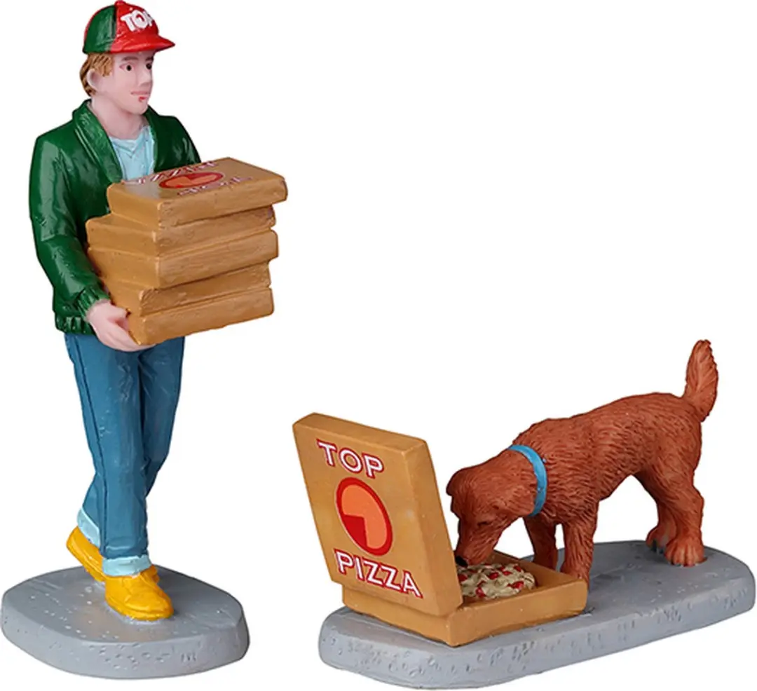 Lemax Top Pizza Delivery Kersthuisjes Set
