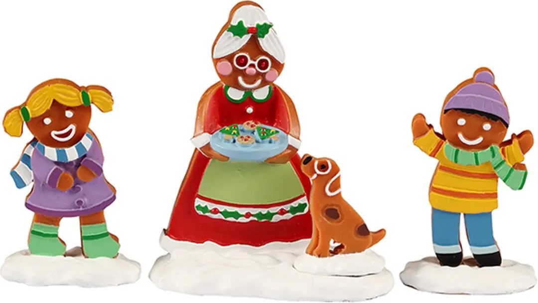 Lemax Mrs. Claus And Cookies Kerstdecoratie - 3 Stuks - Mix