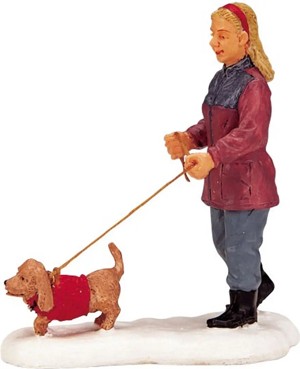 Lemax Strolling with Pooch - 1 Stuk - Meerkleurig