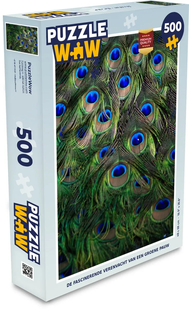 PuzzleWow Veren - Ogen Blauw Legpuzzel 500 Stuks