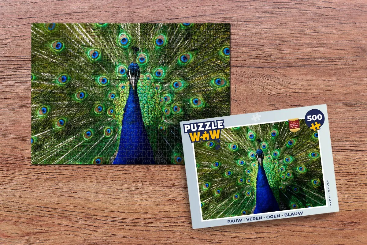 PuzzleWow Veren - Ogen Blauw Legpuzzel 500 Stuks