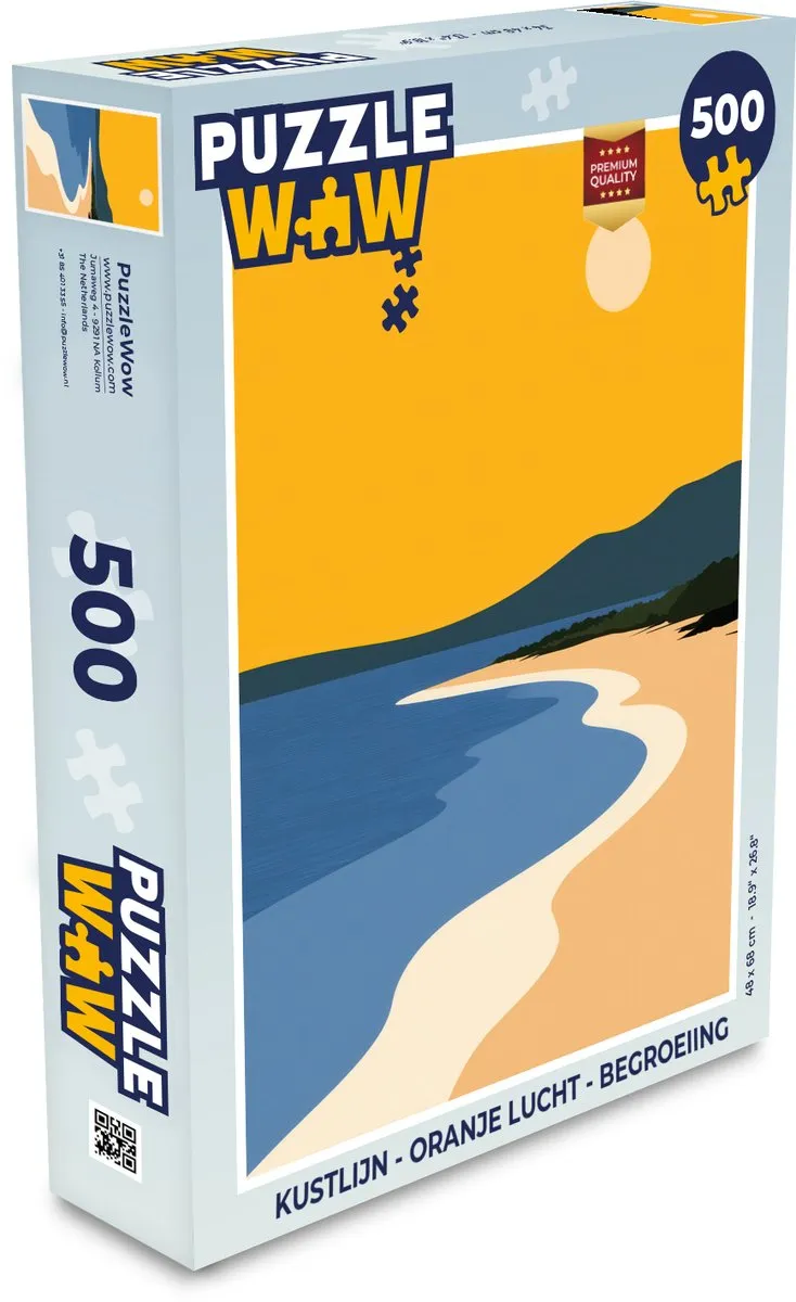 PuzzleWow Kustlijn Legpuzzel 500 Stuks