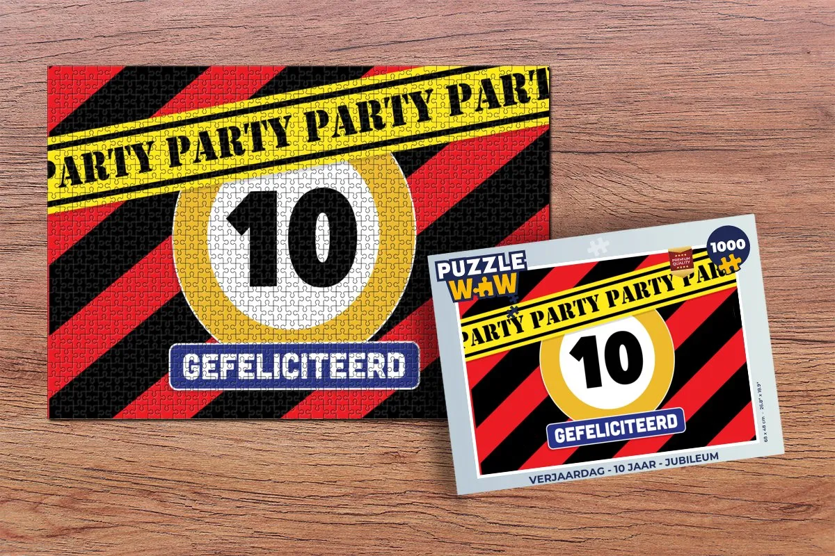 PuzzleWow Verjaardag Jubileum Legpuzzel 1000 Stuks - Multicolor
