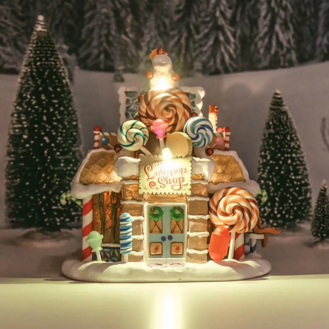 Lemax The Lollipop Shop Verlicht Gebouw - Meerkleurig