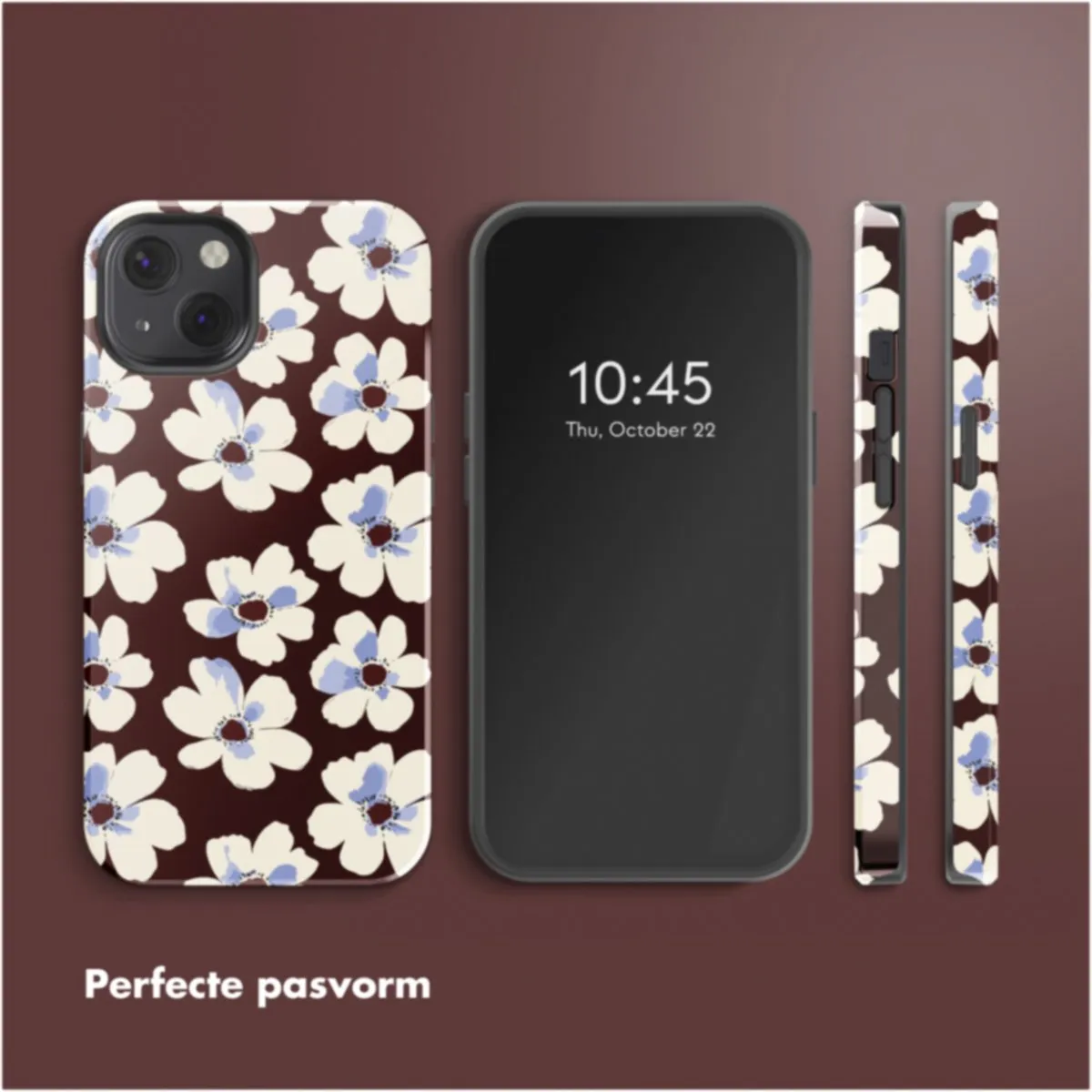 Selencia Hoesje iPhone 13 Choco Flower Pop - MagSafe - afbeelding 6 van 6