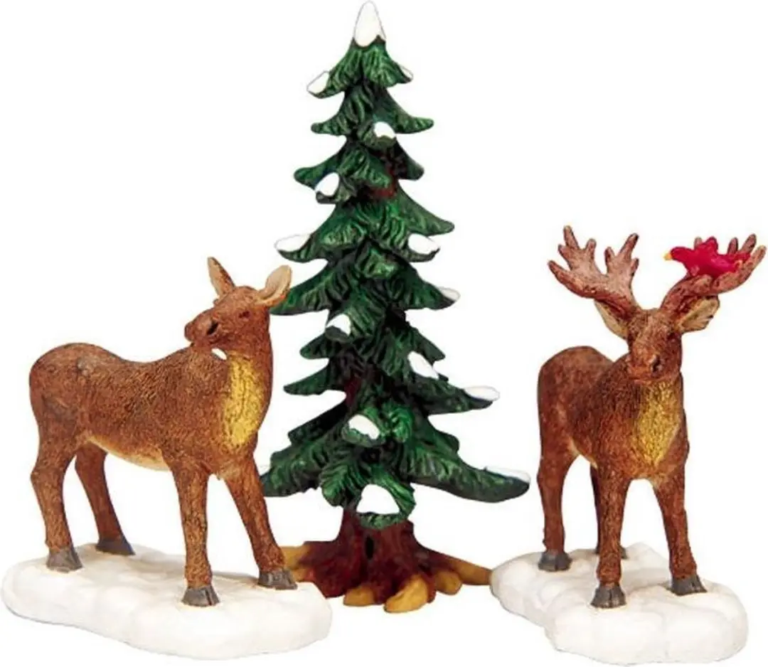 Lemax Mr And Mrs Moose Kersthuisjes Set